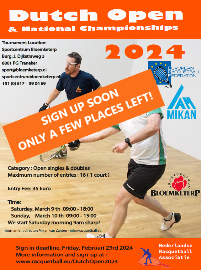 You are currently viewing Only a few places left at Dutch Open